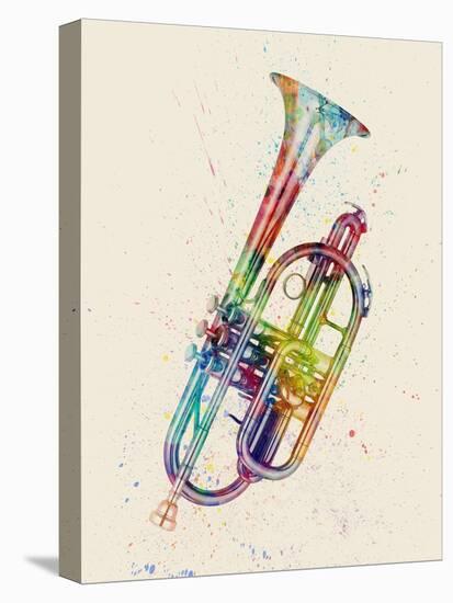 Cornet Abstract Watercolor-Michael Tompsett-Stretched Canvas