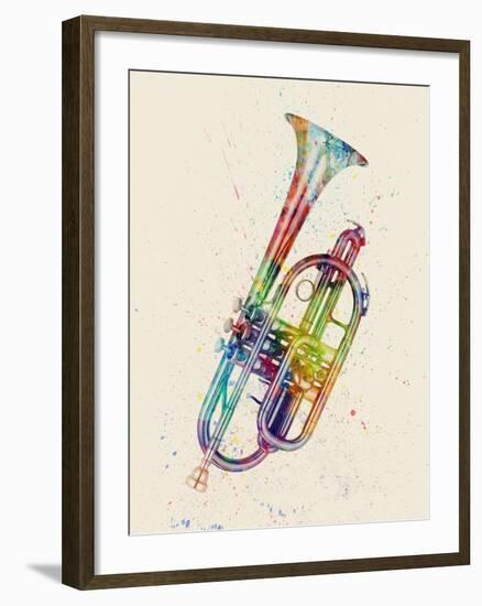 Cornet Abstract Watercolor-Michael Tompsett-Framed Art Print