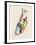 Cornet Abstract Watercolor-Michael Tompsett-Framed Art Print