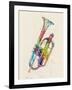 Cornet Abstract Watercolor-Michael Tompsett-Framed Art Print