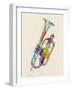 Cornet Abstract Watercolor-Michael Tompsett-Framed Art Print