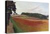 Cornfield at Wiston-By-Nayland, Suffolk, C.1932 (Oil on Canvas)-John Northcote Nash-Stretched Canvas