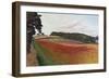 Cornfield at Wiston-By-Nayland, Suffolk, C.1932 (Oil on Canvas)-John Northcote Nash-Framed Giclee Print