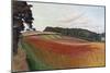 Cornfield at Wiston-By-Nayland, Suffolk, C.1932 (Oil on Canvas)-John Northcote Nash-Mounted Giclee Print