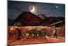 Cornfield by Moonlight, 1830-Samuel Palmer-Mounted Giclee Print