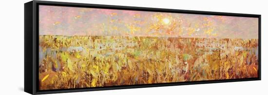 Cornfield Collage, 2017-David McConochie-Framed Stretched Canvas