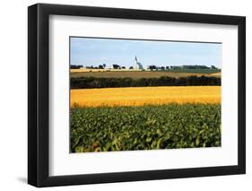 Cornfield with Church in Background-null-Framed Photographic Print