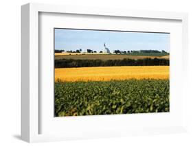 Cornfield with Church in Background-null-Framed Photographic Print