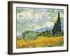 Cornfield with Cypresses-Vincent van Gogh-Framed Art Print