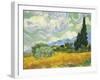 Cornfield with Cypresses-Vincent van Gogh-Framed Art Print