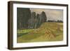 Cornfield with Stocks (Oil on Canvas)-John Northcote Nash-Framed Giclee Print