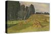 Cornfield with Stocks (Oil on Canvas)-John Northcote Nash-Stretched Canvas