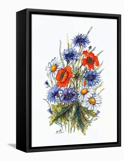 Cornflower, Poppy and Ox-Eye Daisy-Nell Hill-Framed Stretched Canvas