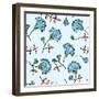 Cornflower Seamless-Little_cuckoo-Framed Art Print