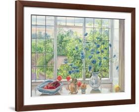 Cornflowers and Kitchen Garden-Timothy Easton-Framed Giclee Print