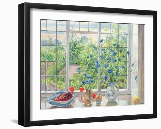 Cornflowers and Kitchen Garden-Timothy Easton-Framed Giclee Print