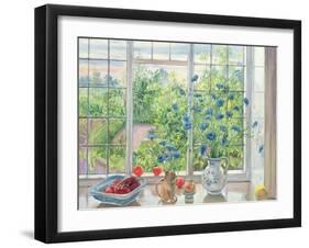 Cornflowers and Kitchen Garden-Timothy Easton-Framed Giclee Print