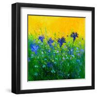 Cornflowers field-Pol Ledent-Framed Art Print