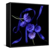 cornflowers-Magda Indigo-Framed Stretched Canvas