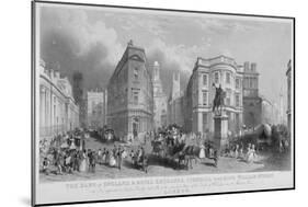 Cornhill, Lombard Street and King William Street, Looking East, City of London, 1837-Henry Wallis-Mounted Giclee Print