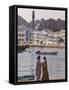 Corniche and Mutrah Mosque in the Early Morning, Mutrah, Muscat, Oman, Middle East-Gavin Hellier-Framed Stretched Canvas