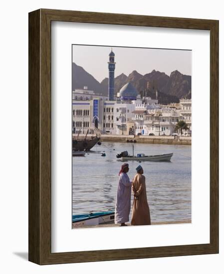 Corniche and Mutrah Mosque in the Early Morning, Mutrah, Muscat, Oman, Middle East-Gavin Hellier-Framed Photographic Print