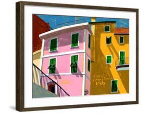 Corniglia Italy-Mark Ulriksen-Framed Art Print