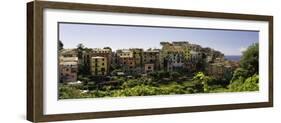 Corniglia Panorama, Cinque Terre, Liguria, Italy-George Oze-Framed Photographic Print