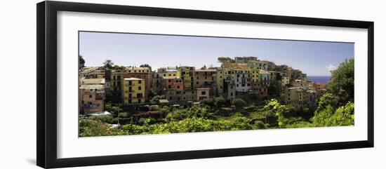 Corniglia Panorama, Cinque Terre, Liguria, Italy-George Oze-Framed Photographic Print