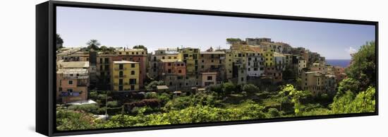 Corniglia Panorama, Cinque Terre, Liguria, Italy-George Oze-Framed Stretched Canvas