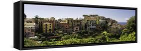 Corniglia Panorama, Cinque Terre, Liguria, Italy-George Oze-Framed Stretched Canvas