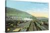 Corning, New York - New York Central and Hudson River Railroad Yards-Lantern Press-Stretched Canvas