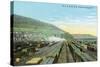 Corning, New York - New York Central and Hudson River Railroad Yards-Lantern Press-Stretched Canvas