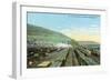 Corning, New York - New York Central and Hudson River Railroad Yards-Lantern Press-Framed Art Print