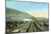 Corning, New York - New York Central and Hudson River Railroad Yards-Lantern Press-Mounted Art Print