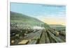 Corning, New York - New York Central and Hudson River Railroad Yards-Lantern Press-Framed Art Print