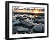 Cornish Coastline with Sunset-Tim Kahane-Framed Photographic Print