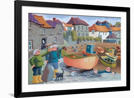 Cornish Fisherman's Lunch, 2001-Victoria Webster-Framed Giclee Print