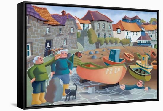 Cornish Fisherman's Lunch, 2001-Victoria Webster-Framed Stretched Canvas