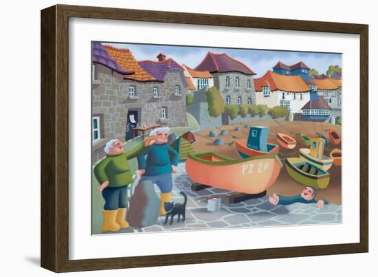 Cornish Fisherman's Lunch, 2001-Victoria Webster-Framed Giclee Print