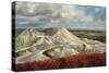 Cornish Landscape - China Clay Quarries at St. Austell-Vic Trevett-Stretched Canvas