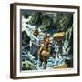 Cornish Smuggling Scene-English School-Framed Giclee Print