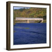 Cornish-Windsor Bridge, the Longest Covered Bridge in the Usa, Vermont, New England, USA-Roy Rainford-Framed Photographic Print