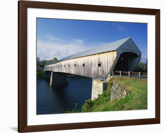 Cornish-Windsor Bridge, the Longest Covered Bridge in the Usa, Vermont, New England, USA-Rainford Roy-Framed Photographic Print