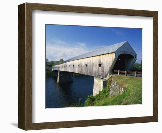 Cornish-Windsor Bridge, the Longest Covered Bridge in the Usa, Vermont, New England, USA-Rainford Roy-Framed Photographic Print