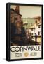Cornwall, England - Street Scene With Two Men Working Railway Poster-null-Framed Poster