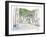 Cornwall Little Town Street View-M. Bleichner-Framed Art Print