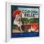 Corona Belle Orange Label - Corona, CA-Lantern Press-Framed Art Print