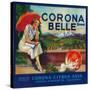 Corona Belle Orange Label - Corona, CA-Lantern Press-Stretched Canvas