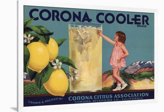 Corona Cooler Brand - Corona, California - Citrus Crate Label-Lantern Press-Framed Art Print